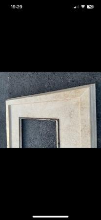 Image 1 of White Marble hearth Frame surround.