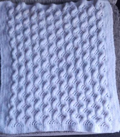 Image 1 of New hand-knitted babies blanket