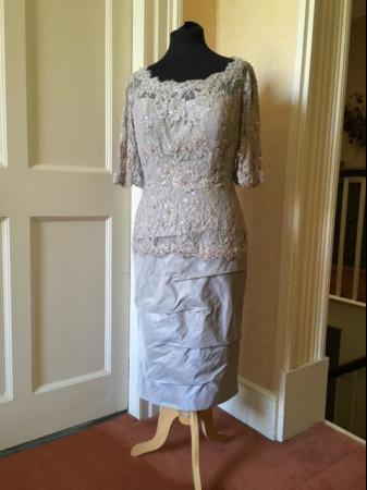 Image 2 of Ian Stuart Mother of the bride Dress in Warm Grey Size 12