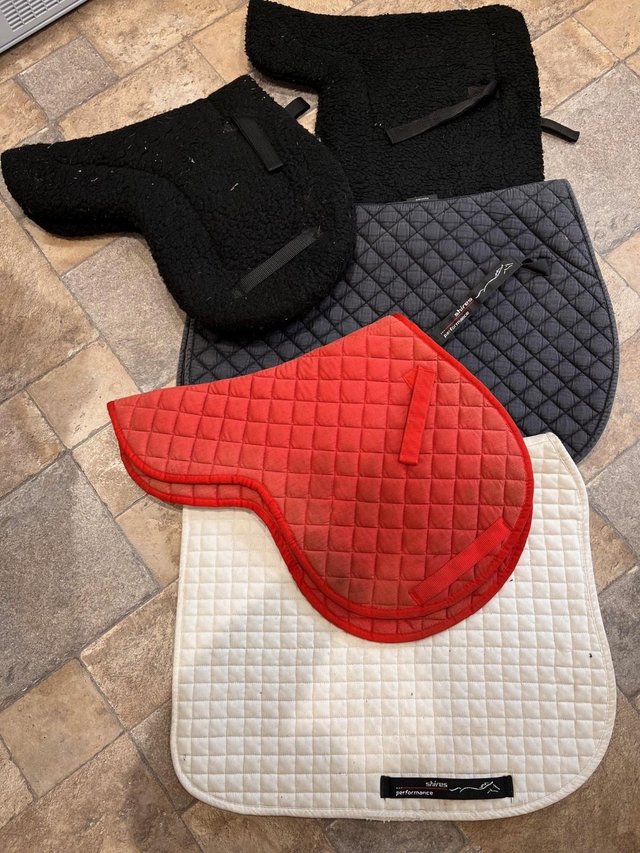 Preview of the first image of x FIVE VARIOUS SADDLE PADS - PRICE FOR ALL & POST!  BARGAIN!.