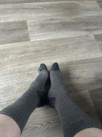 Image 3 of Ladies worn grey socks size 5