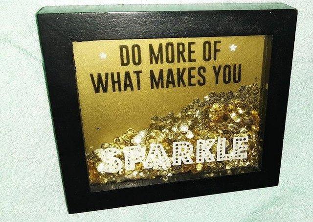Preview of the first image of Do more of what makes you sparkle wall hanger bling.