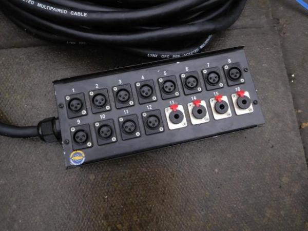 Image 1 of 30m LYNX Stage Pro 16 Channel Multicore Snake 12/4 XLR Jack