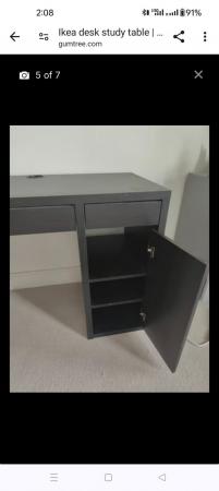 Image 3 of Ikea study table desk with drawers
