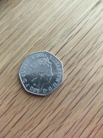 Image 1 of 2016 Mrs Tiggy-winkle 50p coin