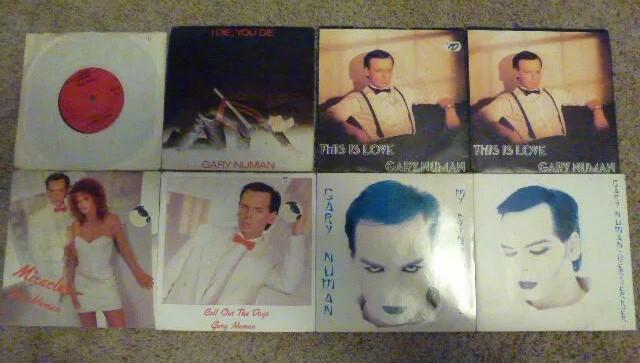 Preview of the first image of Gary Numan 7 inch vinyl singles. Total of 8..