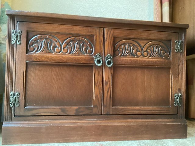 Preview of the first image of Old Charm Tv Cabinet in Tudor Brown.