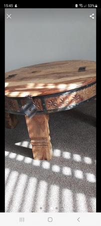 Image 2 of Coffee table..round sheesham wood coffee table..