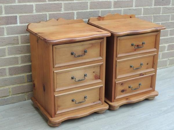 Image 3 of Pair of Welsh Pine Bedside Tables - very strong (UK Delivery