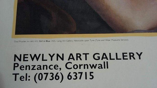Image 4 of Newlyn Art Gallery Advert Poster, Dod Procter, Girl in Blue