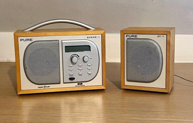 Preview of the first image of Pure Evoke 1 DAB Radio with Additional ST-1 speaker.
