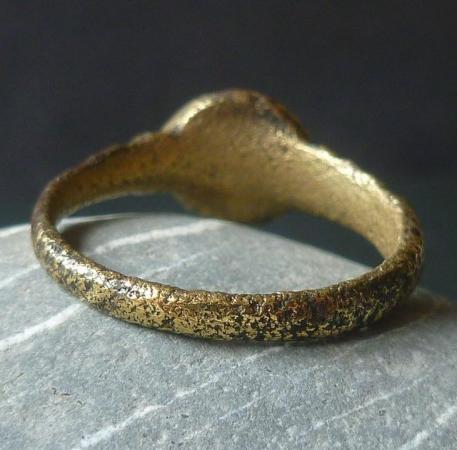 Image 3 of Ancient Antique Genuine Medieval Bronze Ring (5125)