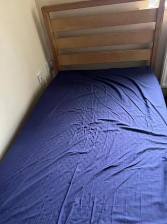 Image 2 of Oak Single Bed, mattress included