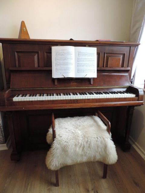 Preview of the first image of Fully Reconditioned Mahogany Framed Antique Upright Piano..