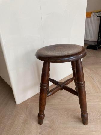 Image 1 of used wooden kitchen stool.height 46cm