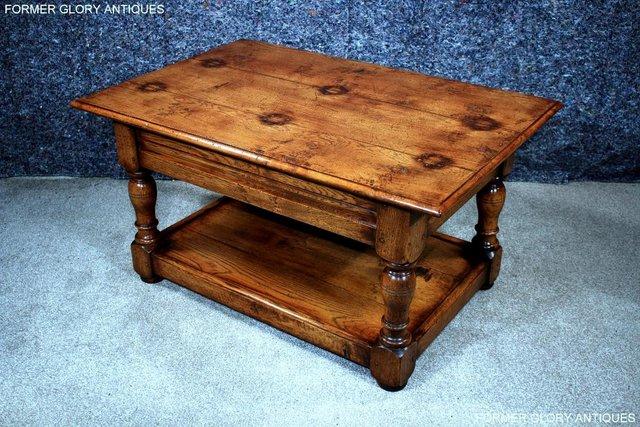 Image 45 of A TITCHMARSH & GOODWIN STYLE SOLID OAK POTBOARD COFFEE TABLE
