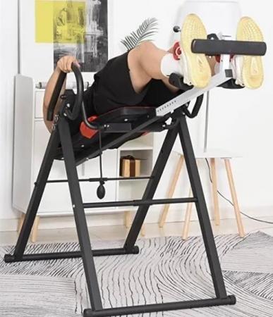 Image 3 of HOMCOM UKA91-0900331 Inversion Table - Lower Back Pain Relie