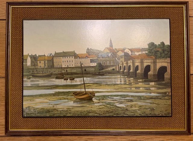 Preview of the first image of Vintage print of Berwick Bridge by Kevin Platt.