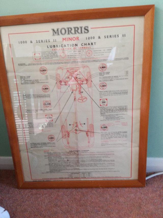 Preview of the first image of Morris Minor 1000 lubrication chart.