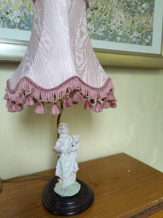 Image 3 of Lamp – with Figurine and Pink Shade