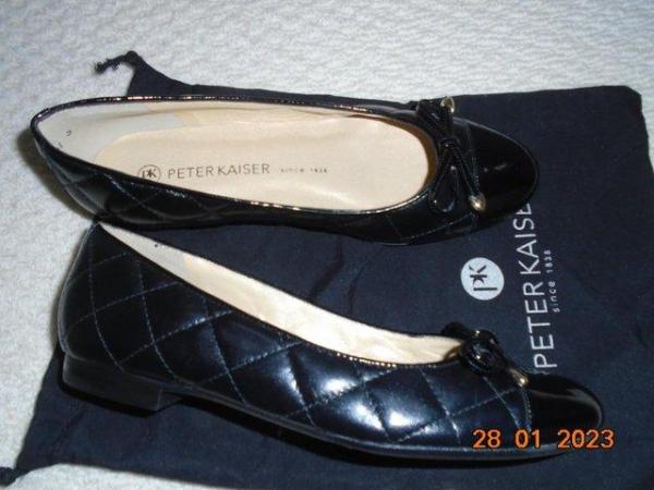 Image 3 of Peter Kaiser Brand New Black Leather & Patent Ballet Pumps