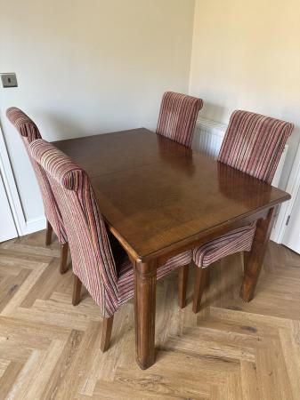 Image 3 of Rosewood dining table with 4 chairs