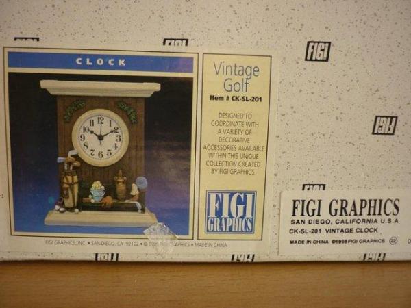 Image 3 of Vintage 1995 Golf Clock by Figi Graphics
