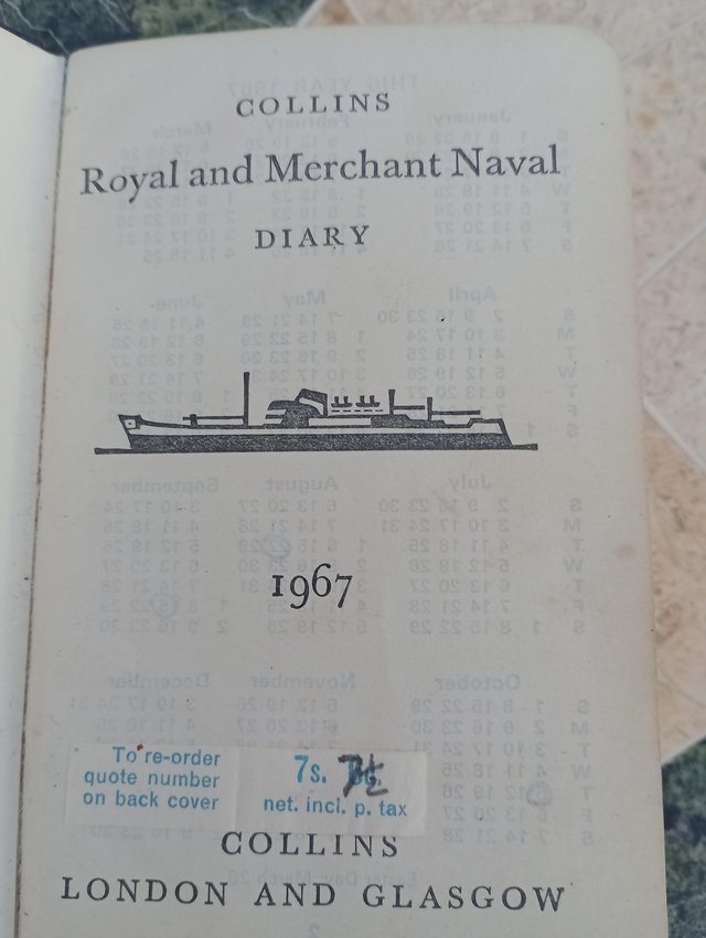 Preview of the first image of Royal and Merchant Naval Diary 1967.