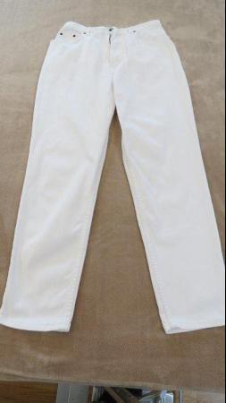 Image 2 of Ladies M&S White Denim Jeans Size 12