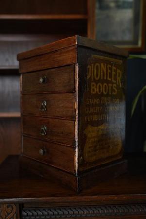 Image 7 of Edwardian Shoe Box 'Pioneer Boots' Original Advertising
