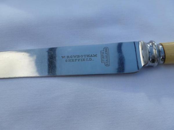 Image 1 of Dozen vintage stainless steel (Sheffield) Dinner knives