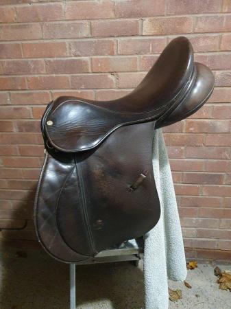 Image 3 of saddle, jump saddle, springtree, brown