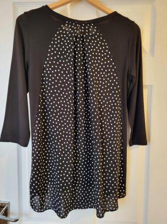 Image 1 of Cotton Top - Black And White Polka-dot
