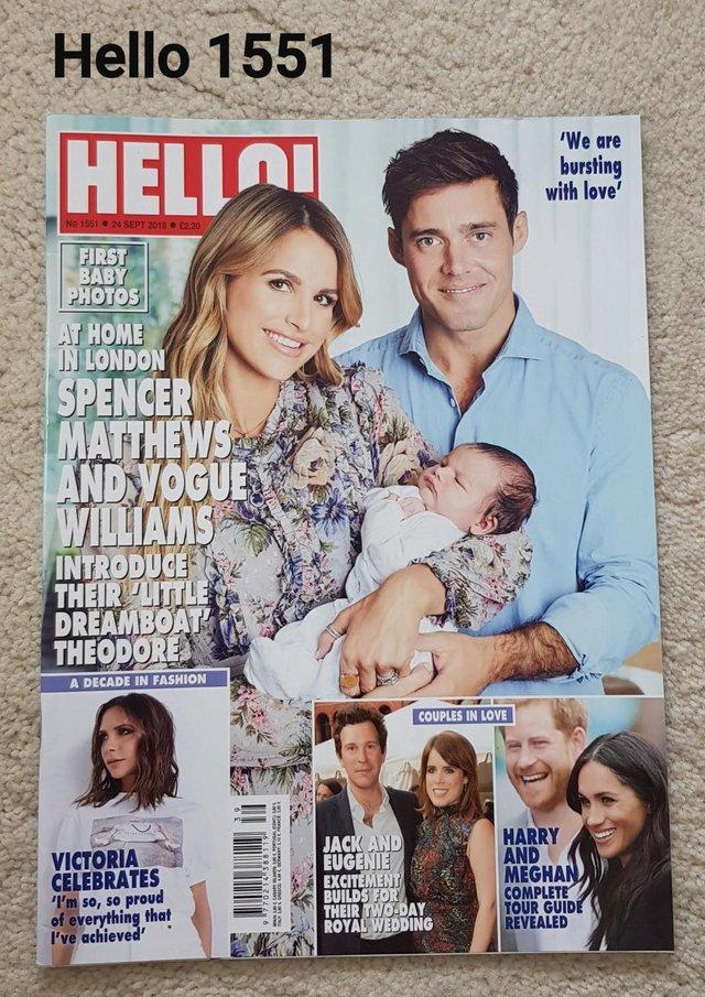 Preview of the first image of Hello Magazine 1551 - Baby Photos: Spencer & Vogue at Home.