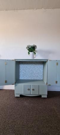 Image 1 of Refurbished Light Sage Cabinet/Cupboard