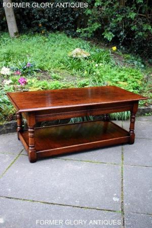 Image 76 of A TITCHMARSH AND GOODWIN STYLE OAK TWO DRAWER COFFEE TABLE
