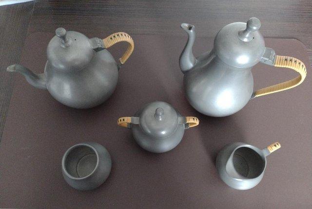 Preview of the first image of Vintage 'Zeister' Dutch Pewter Tea/Coffee Set.