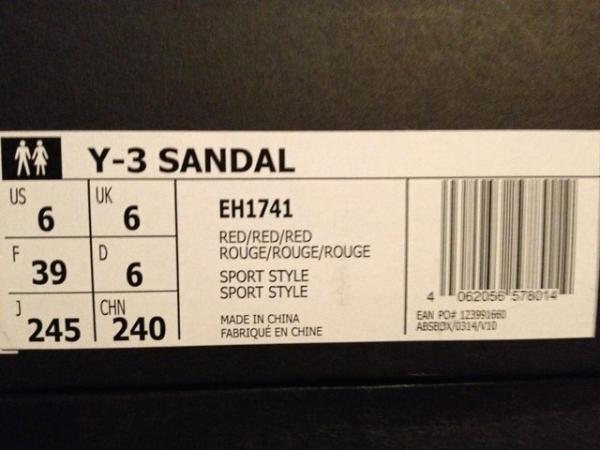 Image 1 of Brand new Adidas Y-3 sandals