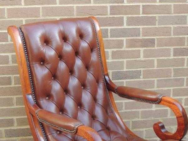 Image 10 of Chesterfield Vintage Slipper Chair on Castors (UK Delivery)