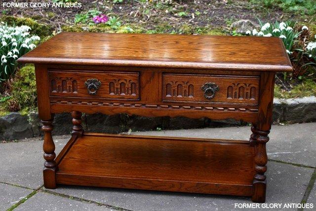 Image 75 of OLD CHARM LIGHT OAK TWO DRAWER COFFEE TABLE TV UNIT STAND