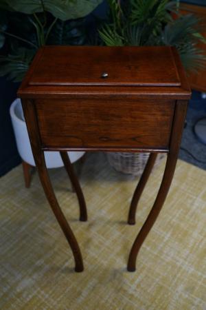 Image 2 of Early Victorian Mahogany Sewing Table / Box Side Table