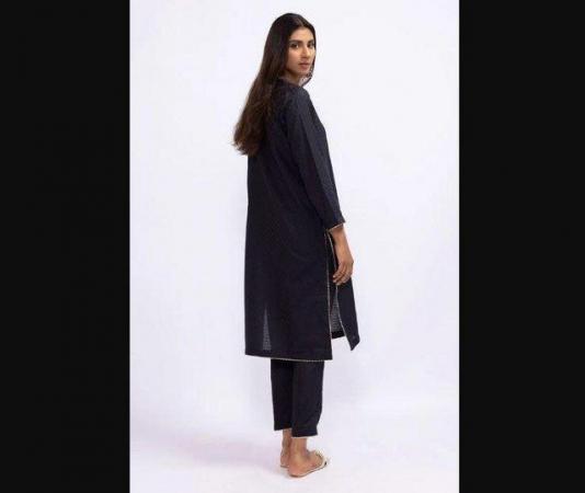 Image 2 of NEW Khaadi Classic 2 Piece Black Kameez and Trouser