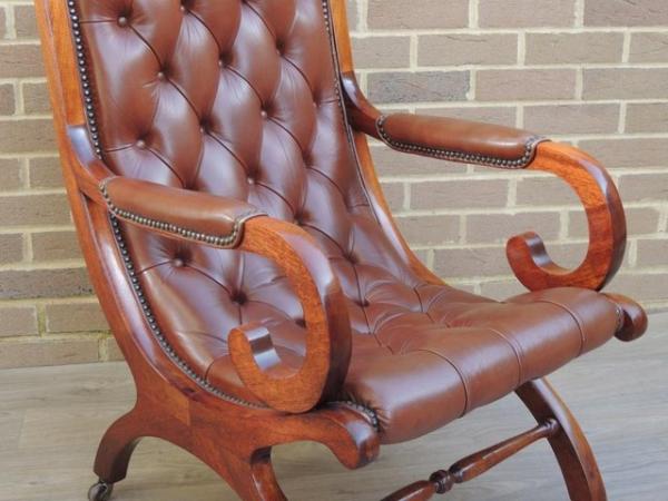 Image 16 of Chesterfield Vintage Slipper Chair on Castors (UK Delivery)