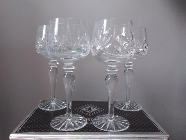 Preview of the first image of Edinburgh hand cut lead crystal beautiful glasses. Never us.