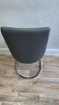 Image 3 of Dining chairs with chrome base x 5