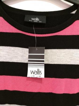 Image 7 of New Wallis Multicoloured Knit Jumper Size 12 Black Pink Grey