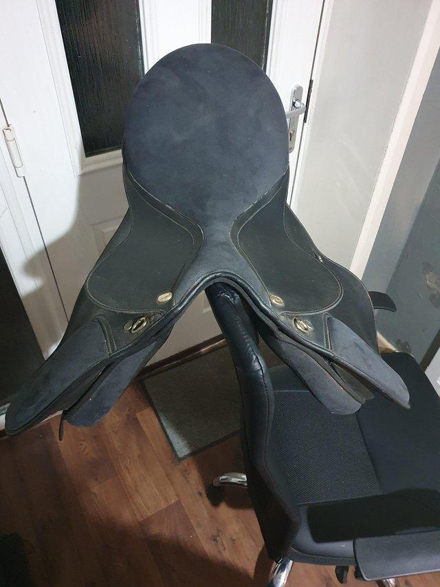 Preview of the first image of gfs 17ins gp saddle with changeable gullet.