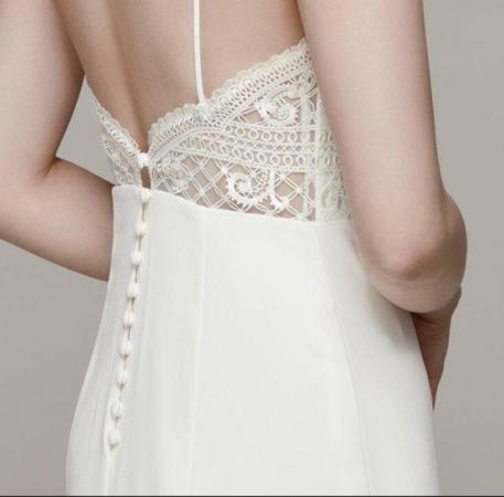 Image 14 of WHISTLES SYLVIE EMBROIDERED LACE FISHTAIL WEDDING DRESS