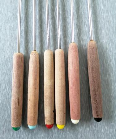 Image 17 of 2 Sets of Stainless Steel Fondue Forks/Skewers.