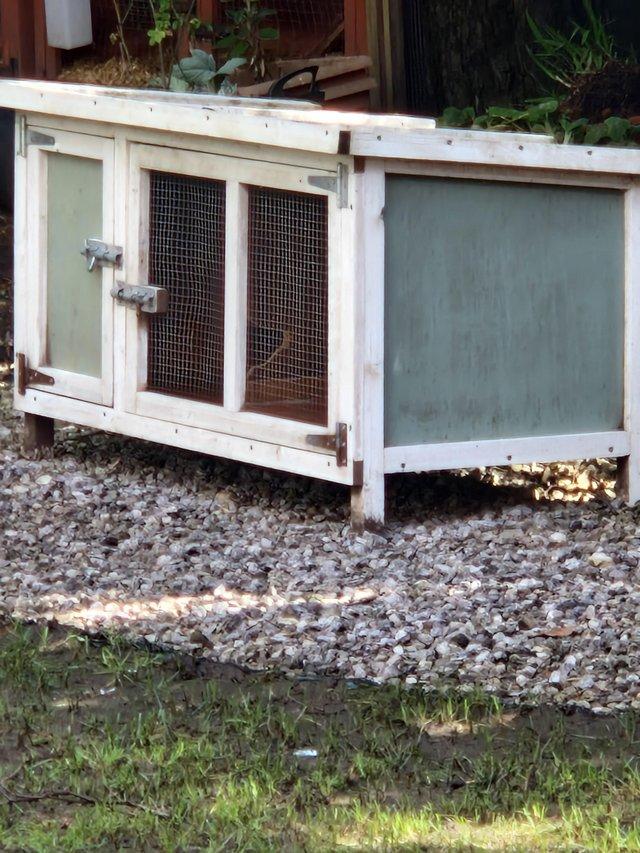 Preview of the first image of RABBIT HUTCH USED BUT GOOD CONDITION SUITABLE RABBIT OR PIGS.